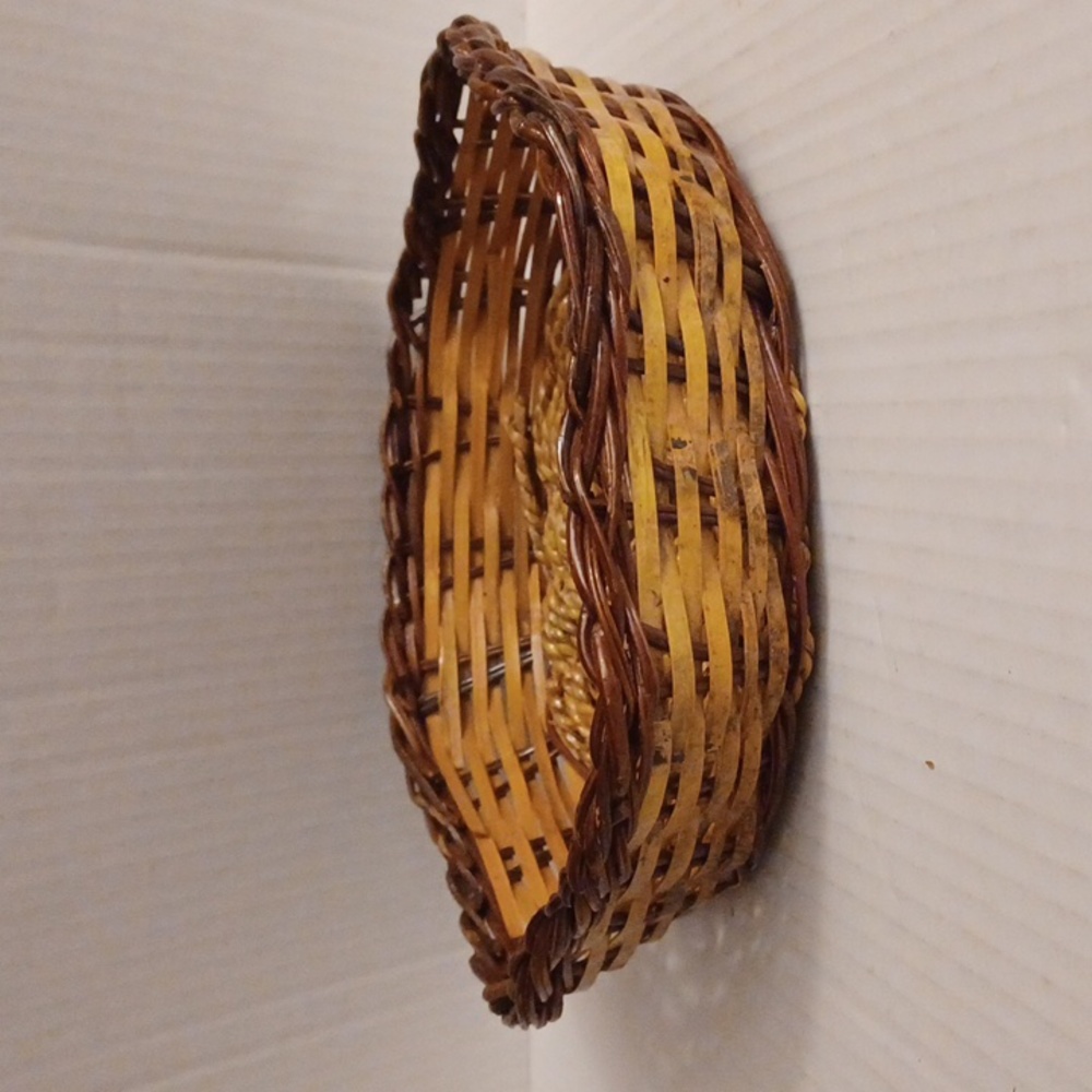 4/$40 Small Hexagonal Wooden Basket